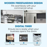 POLYCOOL Commercial Ice Maker Machine, up to 45kg/24hr, Stainless Steel, Undercounter, Freestanding V219-ICEMAKPLYAM65