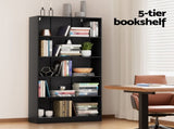 Artiss Bookshelf 5 Tiers ANTON Black FURNI-Q-BSHELF-04-BK-AB