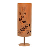 Rust Round Pillar Candle Holder 26cm V637-27625CDL