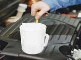 White Plastic Measuring Cups Set, 3000ml Capacity, Accurate Transmission Fluid Measurement, and Easy V1369-AZ3-W-14530