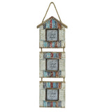 Handcrafted 3-Photo Frame Hanging Beach Houses 78cm V637-12810PFR