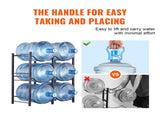 3 Tiers Water Jug Holder, 5 Gallon Water Bottle Holder, Double Row Water Bottle Rack for 6 Bottles, V952-5JLTZSSTSTZCFE4HKV0