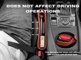 Car Seat Pockets PU Leather Car Console Side Organizer Seat Catcher Holders Compatible with Phone V1192-AZ-W-0631