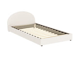 Artiss Bed Frame Gas Lift Strorage Beds Base Platform Boucle Fabric King Single ELLA BFRAME-G-ELLA-KS-BG-ABC