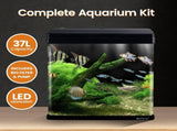 37L Aquarium With Bio Filter System LED Kit Curved Design Complete Kit MR-418