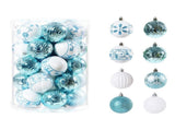 40PCS Xmas Tree Ball Plastic Lightweight Easy to Hang Ball Xmas Ball Decorations Ornaments for V1294-YM0901-3115240093213