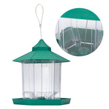 Waterproof Hanging Plastic Transparent Bird Feeder Feeding Tools for Outdoor Garden Yard V1294-YM0901-3111200173511