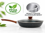 28cm PFOA Free Non-Stick Saute Pan with Lid, Marble-Effect Non-Stick Coating, Induction Compatible, V1181-CV0053-NEW