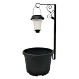 Solar Powered Hanging Lamp, Planter Stand with Smart Light Sensing, Outdoor Decorative Floor Lamp V1192-AZ-W-24352