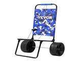 Beach Dolly with Big Wheels for Sand, 15.4" x 15.7" Cargo Deck, w/ 10" PE Solid Wheels, 69LBS V952-STTCXG10INCH3UV59V0