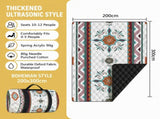 200 x 300 CM Extra Large Thick Waterproof Ultrasonic Picnic Blanket - Bohemian Pattern Outdoor V888-ELOSUNG55275-1