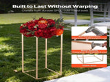Wedding Flower Stand, 10PCS 60cm Column Flower Stand, Floral Stands with Metal Laminate, Gold V952-HLHJLFT10J60IFM47001V0