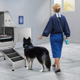 1.57M Pet Dog Bathing Station w/Ramp, Professional Stainless Steel Dog Grooming Tub w/ Soap Box, V952-BXGCWYG62ZKM7I5V3V0