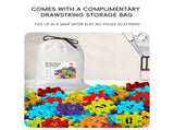Creative DIY Puzzle Building Blocks Set for Kids Ages 3 Colorful Snap-Together Squares for Early V1341-ZY-TVNJF8N7-727PCS