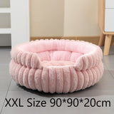 Oversized Removable Notch Style Round Pet Bed, Thick Cushion Moisture-Proof All Season Pet Nest, V1221-XM-LB2840-GM115