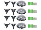 4 Pack Solar Garden Lights 8 LED Outdoor Ground Lights for Sidewalk Yard Lawn Patio Pathway Walkway V1294-YM0714-3119210330212