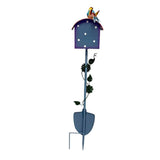Colourful Birdhouse Stake w Garden Shovel 90cm V637-74160BRD