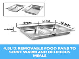 9L Chafing Dish Set Buffet Pan Bain Marie Bow Stainless Steel Food Warmer V201-FAZ4991SI8AU