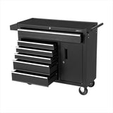 Giantz 6 Drawer Tool Box Chest Cabinet Toolbox Storage Garage Organiser Wheels TB-6DR-ROLL-CT-BK