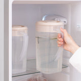 Clear Plastic Pitcher with Lid for Cold Drinks, Iced Tea, Lemonade & Milk, 1-Quart Capacity, V1370-AZ4-09212