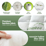 Giselle Bedding 5cm Pillowtop Mattress Topper 1000GSM Thick Soft Bamboo Cooling Pad for Back Pain TOPPER-BAM-5-K