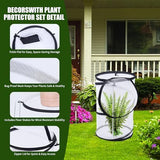 4Pack Pop Up Insect Barrier Cover Net, 19.6" x 11.8" Round Foldable Protectors Mesh V1107-119-26621-WHT-4PACK