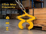 Steel Single Scissor Pallet Puller Clamp 1 Ton Capacity Pallet Grabber V63-849581