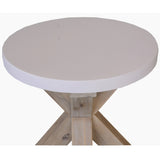 Stony 50cm Round Lamp Table with Concrete Top - White V315-V-CHAR-010