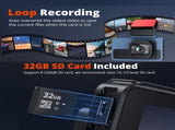 4K2.5K Dual Dash Cam with WiFi GPS ADAS, Front and Rear Car Camera Recorder with 32GB Card V462-TA-118-01