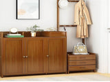 42x165cm Dark Wood Wooden Hall Stand Floor Coat Rack with Drawer Modern Minimalist V63-840691
