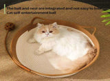 Cat Basket, Woven Cats Bed, Cotton Rope Weaving Pet Nest, Handwoven Breathable Durable Natural V1366-AZ2-W-11377