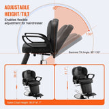 VEVOR Salon Chair, Hydraulic Recliner Barber Chair for Hair Stylist, 360 Degrees Swivel 90&deg;-130&deg; V952-SLYZ3322485Y2EKLKV0
