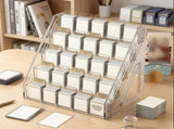 Trading Card Display Stand, 5-Tier Clear Plastic Graded Card Display, Vertical Graded Shelf for V1192-AZ-W-22176