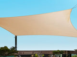 Instahut Shade Sail 3x6m Rectangle 185GSM 95% Sand Shade Cloth SAIL-DL-L-3X6-C-SA