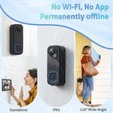 Smart Home Wireless Video Doorbell Smart Doorbell Caller Two-way Intercom Video Doorbell, 1080P V1102-DSZ-DBELL-001