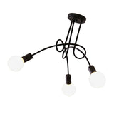 Modern Chandelier Ceiling Light Fixture Industrial Wrought Iron Study Bedroom Living Room Lamp Black V1294-YM0901-3119240086411