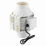 High Efficiency Inline Duct Fan Air Extractor Bathroom Kitchen Ventilation System 40W V1294-YM0901-GB-JY10737-01