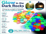 Glow in the Dark Rocks, Resin Glowing Pebbles & Sunlight Charged Decor for Garden, Landscaping, V1366-AZ2-W-11648