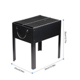 Portable Charcoal Grill Stainless Steel Cooking Grate Tabletop Charcoal Barbecue Grill for Outdoor V1294-YM0901-H38505