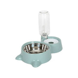 2 in 1 Stainless Steel Pet Bowl with Automatic Gravity Water Dispenser Food Grade Safe Anti Tip Over V1370-AZ4-09096