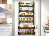 CARLA HOME 6 Tier Over the Door Organizer with Adjustable Metal Pantry Storage Rack and Hanging LSB-36247