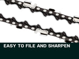 2 x 22 Baumr-AG Chainsaw Chain Bar Replacement 0.325 0.058 86DL V219-CHNCHABMRA22D