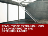 Bullet 5.8m Multipurpose Ladder Aluminium Extension Folding Adjustable Step V219-LDRTELBULA58M