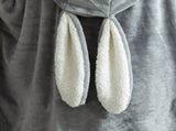 Hooded Blanket Wearable Polyester Plush Rabbit Ear Hooded Blanket Throw Soft Warm Blanket for Home V1294-YM0512-3117220259412
