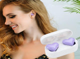 Heart Shaped Earbuds, Stylish Headphones HiFi Stereo Sound Waterproof Bluetooth 5.3 Earphones with V1189-LWWAL-20260401-05258