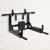 Heavy Duty Wall Mounted Power Station Pull Up Dip Knee Raise Bar V63-833631