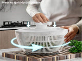 Transparent Black Manual Salad Spinner with Pressurized System - Efficient & Quick Vegetables V888-ELOSUNG15915