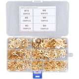 540 Pcs Gold Brass Ring Terminal M3 M4 M5 M6 M8 M10 O Shape Terminal Wire Connector V1237-ZY-715-143
