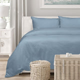 Algodon Romy Blue Cotton Jacquard Quilt Cover Set King V442-INT-QUILTCS-ROMYJACQUARD-BLUE-KI