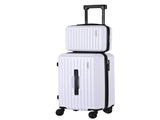 Wanderlite 2pcs Trunk Luggage Suitcase Travel Carry On TSA Lock 12" 20" White LUG-ABS-TRUK-12-20-WH
